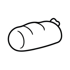 vector illustration of bread with knife