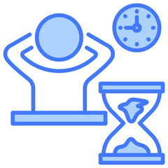 Procrastinating Blue Icon
