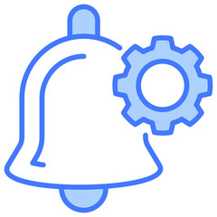 Notification Settings Blue Icon