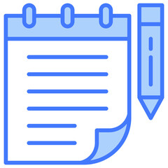 Notes Blue Icon