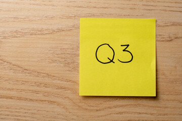 Handwritten corporate buzzword on yellow Post-it note, isolated on white background with ample whitespace. Ideal for business, planning, or strategy visuals.