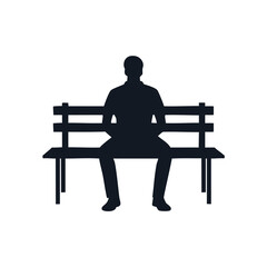 Fototapeta premium a man sitting on a bench