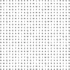 Classic Word Search Puzzle Letters, Grid, and Hidden Words