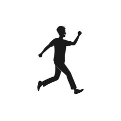 silhouette of a man jumping