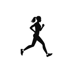 jumping girl silhouette