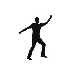 silhouette of a man jumping