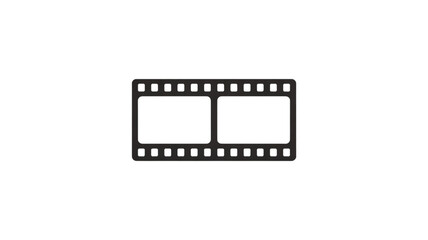 Fototapeta premium Classic Film Strip Design with Empty Frames. isolated on transparent background