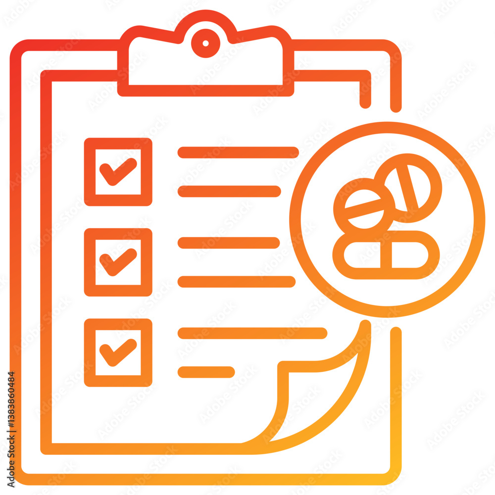 Poster Testing Line Gradient Icon
