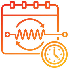 Longitudinal Line Gradient Icon