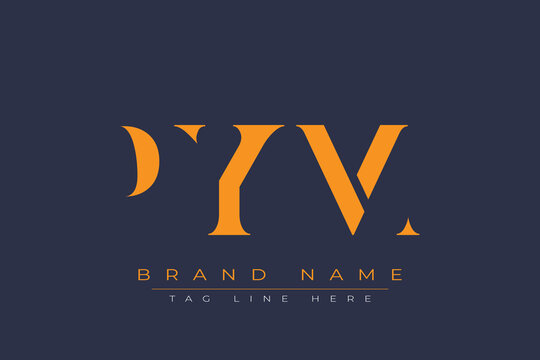 PYM abstract letter logo design. This logo is designed by three abstract letters.