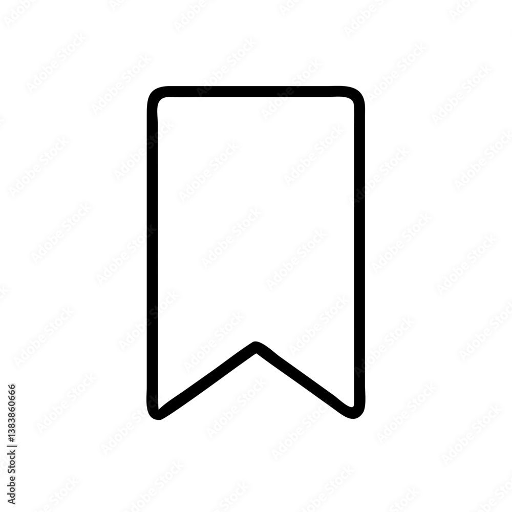 Poster a simple bold bookmark icon, a clean minimalist design for easy navigation and quick access to saved