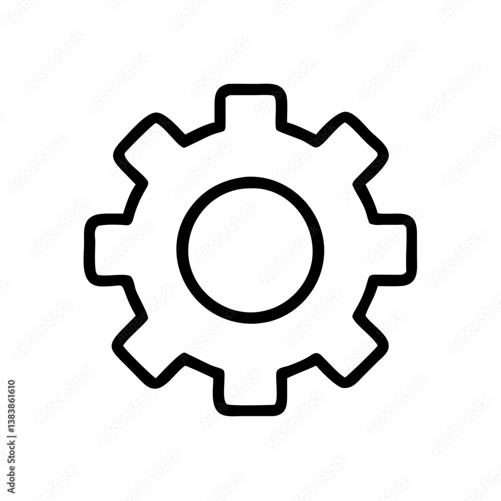 Aufkleber a powerful cogwheel representing the intricate workings of a complex system, a symbol of precision e