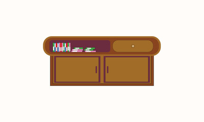 Television cabinet and book self