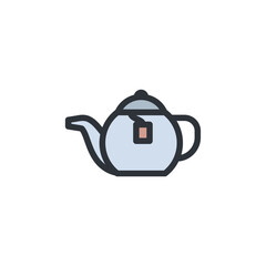 Obraz premium Tea Kettle icon. Tea Kettle Symbol sign for mobile concept and web design. Vector icon, Logo illustration, Vector graphics