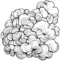 Spore cloud coloring book vector art, Spore cloud vector graphic