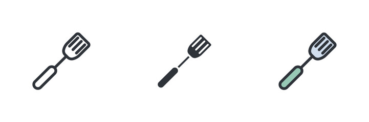 Spatula icon. Spatula Symbol sign for mobile concept and web design. Vector icon, Logo illustration, Vector graphics