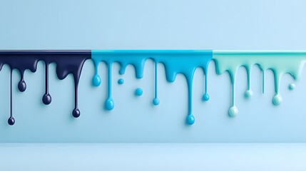 Vibrant colors in flowing design against a smooth blue backdrop, create dynamic visual.