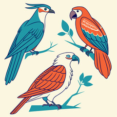 Ultramarine Flycatcher  cute blue bird perching on top mossy stick over far blur green background in shaded sun lighting, amazing nature