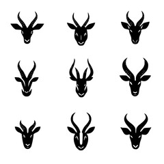 Collection of Antelopes vector designs, Antelopes vector image