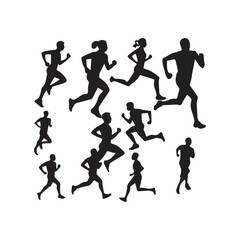 runners vector illustration