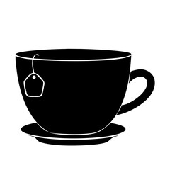 tea cup solid icon isolated on transparent background 