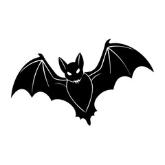 Obraz premium flying bat solid icon on transparent background 