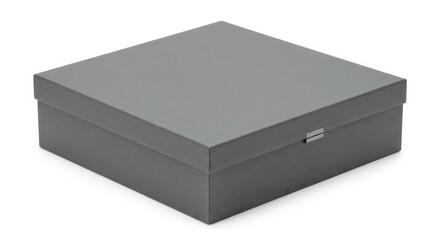 Matte Grey Rigid Box with Magnetic Closure - Elegant storage solution. Perfect for gifts, keepsakes, or presentations. Features a sleek design, secure magnetic closure