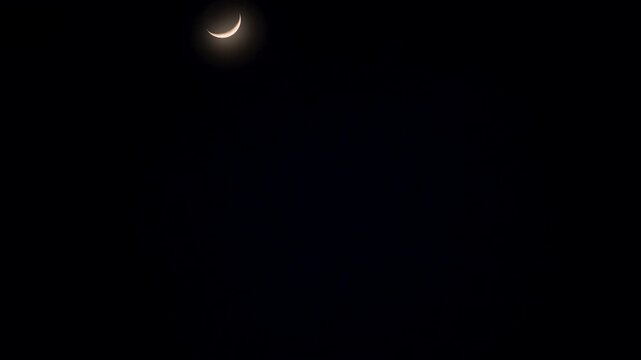 Video of the Moon in black sky in high resolution