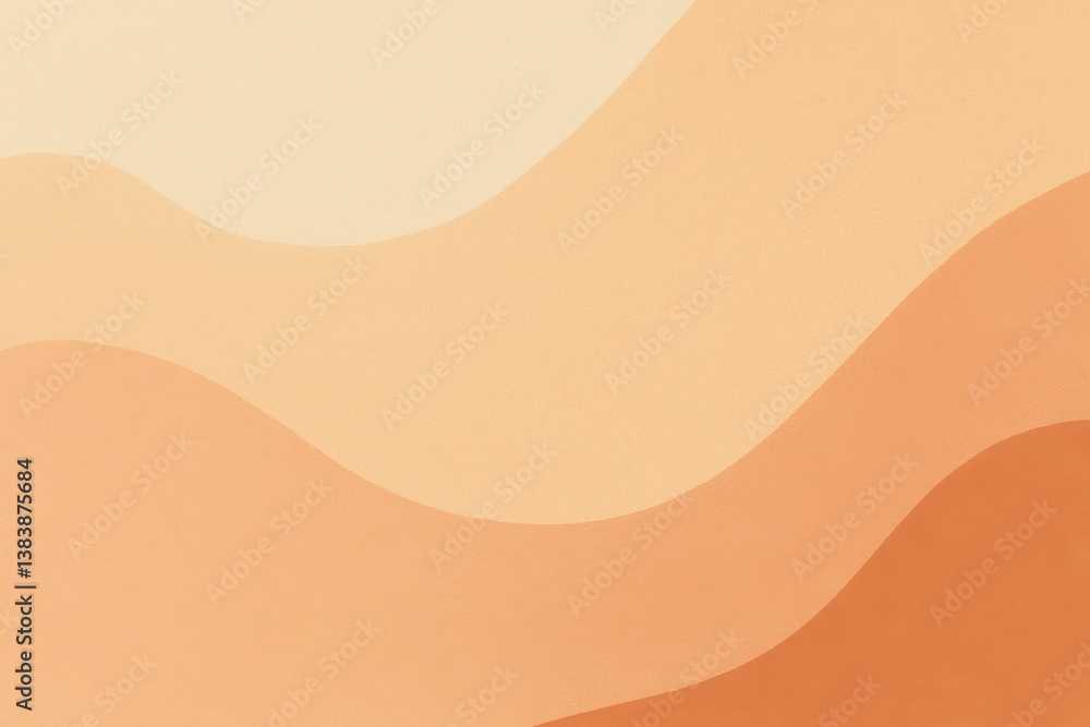 Poster soft minimal abstract waves in warm earthy tones for design use