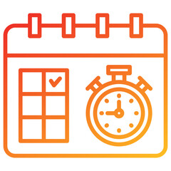 Deadline Line Gradient Icon