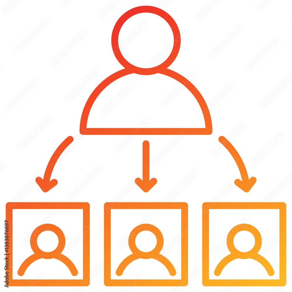 Poster delegate line gradient icon
