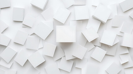 Obraz premium Blank white cube from the top front far side angle, 3d illustration isolated on a white background