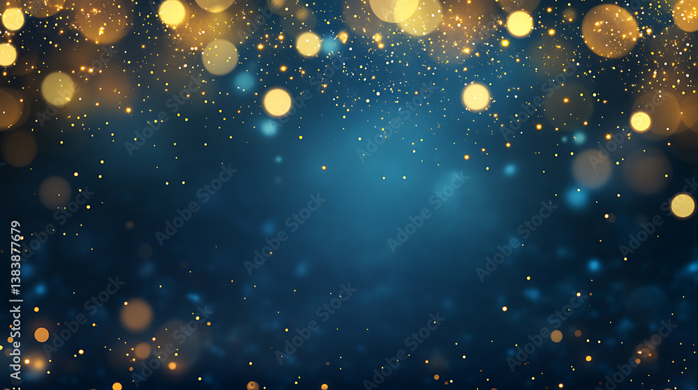Poster blue marble pattern with grey and gold inclusions, abstract texture and background