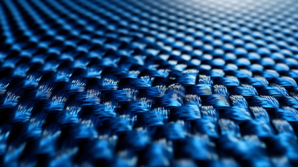 Naklejka premium Blue carbon fiber background texture with carbon pattern, close up view