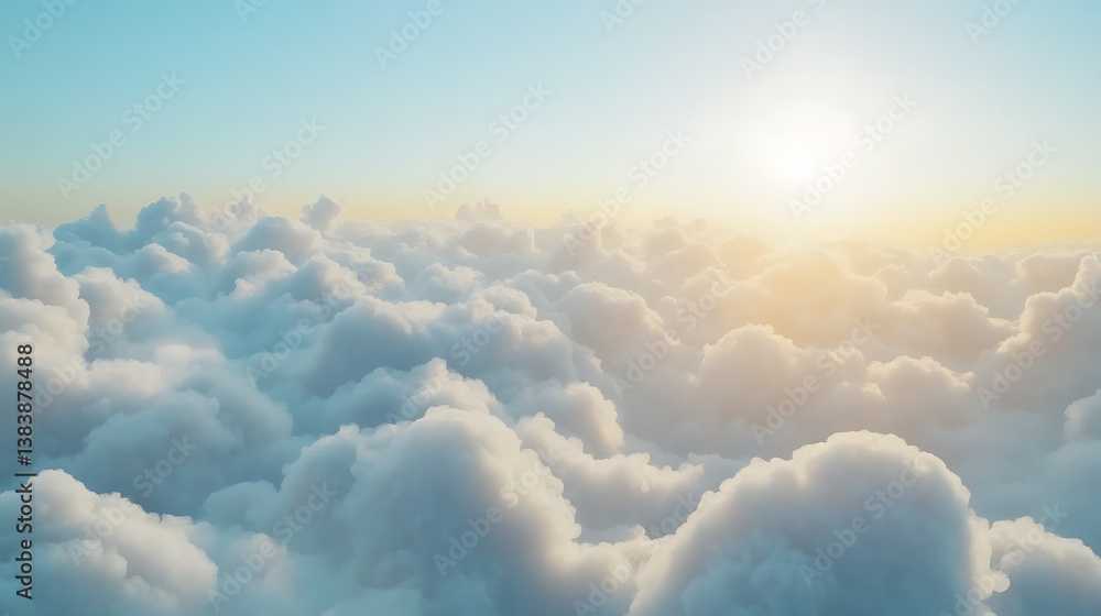 Aufkleber blue sky and soft clouds background with