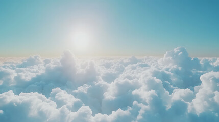 Blue sky and soft clouds background with