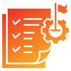 Goal Setting Glyph Gradient Icon