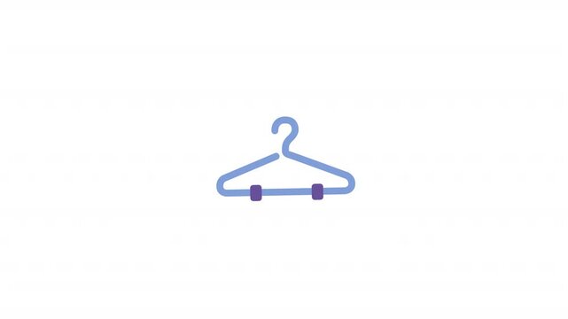 Plastic clothes hanger icon