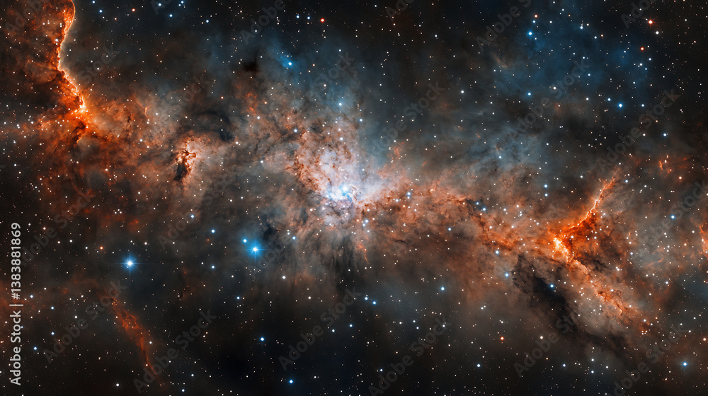 Leinwandbilder captivating star field in distant galactic expansemesmerizing deep space view