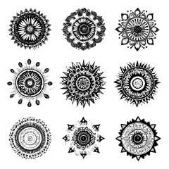 Collection of Porcupines mandala vector design, Porcupines illustration art