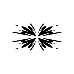 Obraz premium Abstract Black Burst Graphic on Grayscale Background