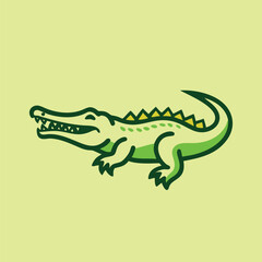 Nile Crocodile Illustration Jagged Back Scales and an Open Jar