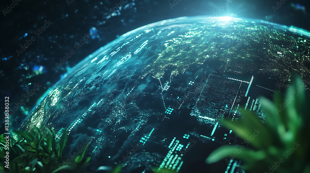 Poster concept of environmentally friendly technology, sustainable development goals, see the video version