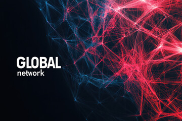 Visual representation of global network connections illustrating data flow and interaction