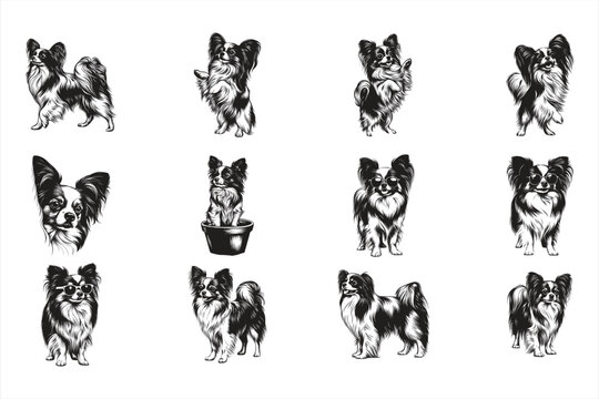 Papillon dog Svg