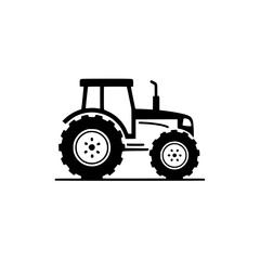 Obraz premium A stylized and illustration of a generic tractor showcasing its robust design for agricultural work Isolated on a backdrop