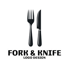 Fork and knife Vector Logo Design