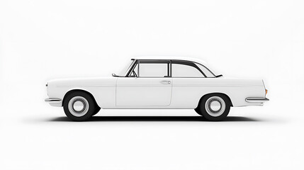 Fototapeta premium 3d renderingillustration of white city car on white background