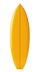 Vibrant yellow surfboard display clean background sport equipment studio environment minimalist view