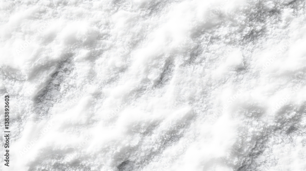 Aufkleber a black and white texture of snow, with subtle details like cracks or small icy particles visible in